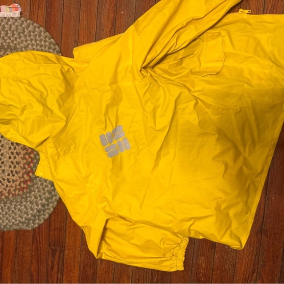Columbia Kids Bright Yellow Raincoat size medium 10-12 - Picture 5 of 6